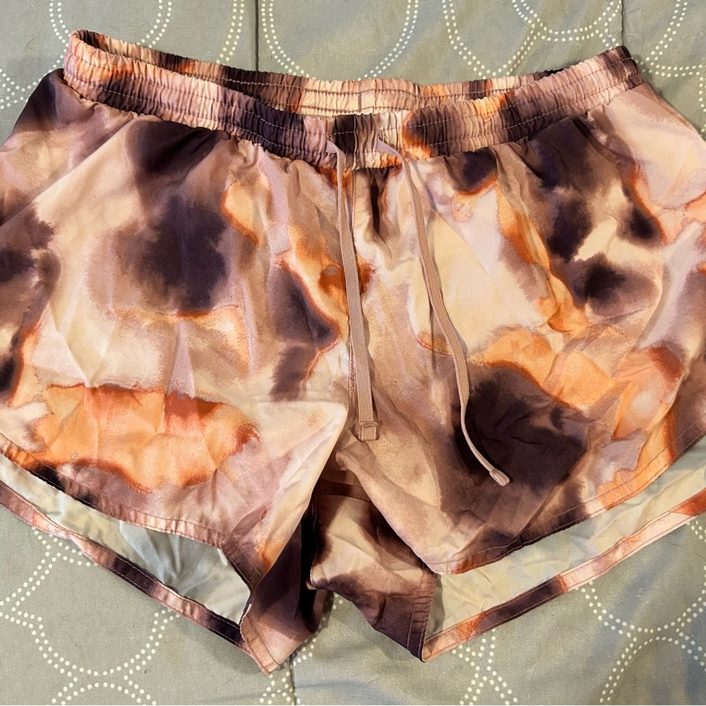 Old Navy Pink and Purple Athletic Shorts with Elastic Waistband